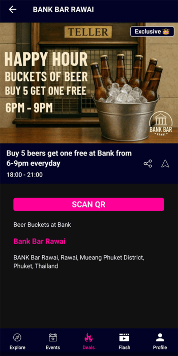 VIP Deals and Bottle Service Feature